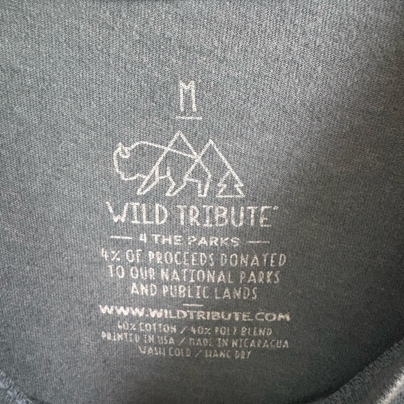 WILD TRIBUTE - 4 The Parks - Forest Green Graphic T-shirt - Picture 5 of 5